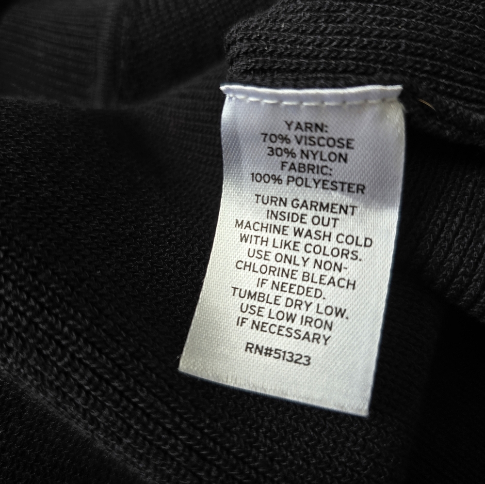 Parker Deep Black Cargo Pocket Sweater Small - Picture 8 of 8